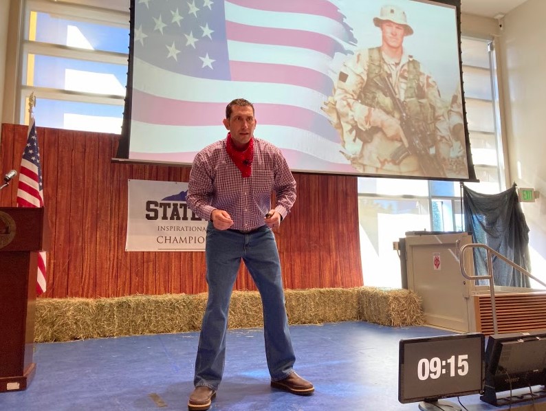 2021 Statewide Champion speaker Tony Messineo of Centralia College