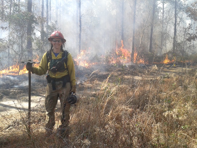 firefighter at work